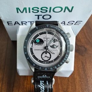 Swatch X Omega Moonswatch Mission To Earthphase Watch